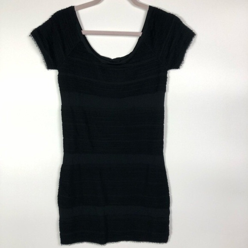 Rag & bone short sleeve silk black dress women's medium‎